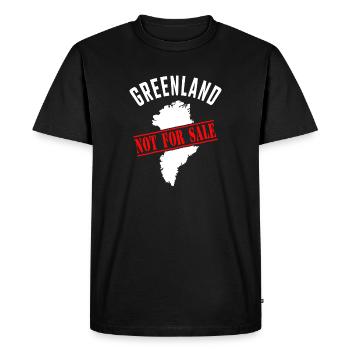 Groenland non à vendre - T-shirt Premium bio Homme - noir - Devant - Nico (187cm)