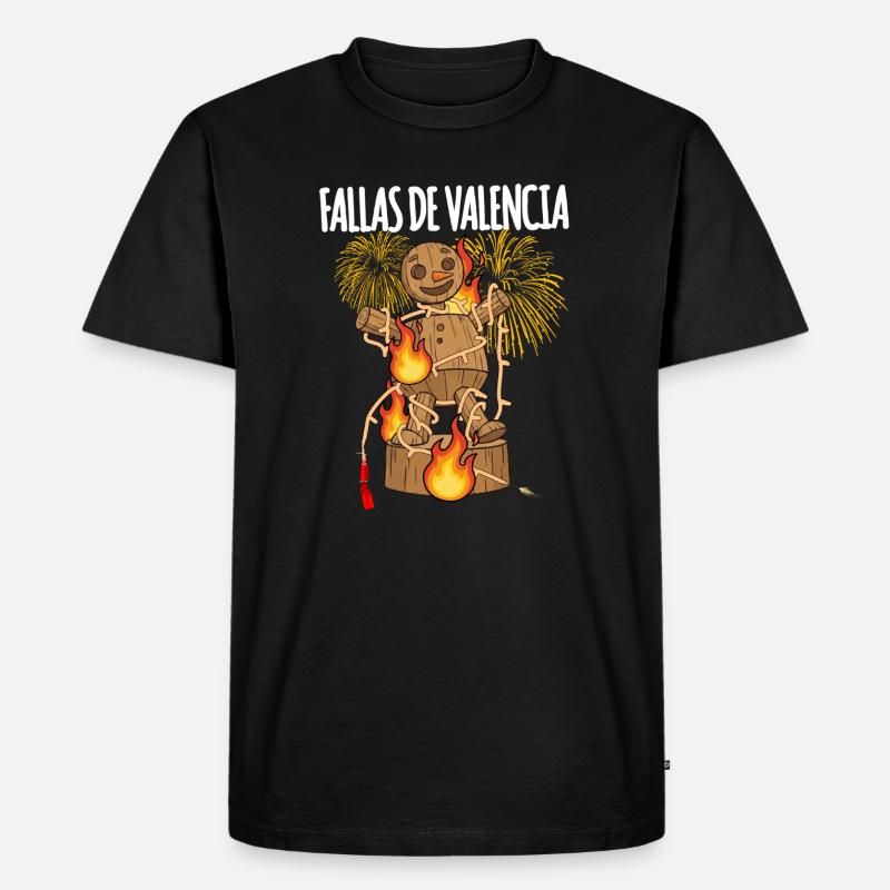 Fallas De Valencia Falla - Männer Premium Bio T-Shirt - Schwarz