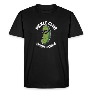 Pickle Club Crunch Team, humour de concombre - T-shirt Premium bio Homme - noir - Devant - Nico (187cm)