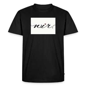 Nous. – Chemise Modern Love Statement - T-shirt Premium bio Homme - noir - Devant - Nico (187cm)