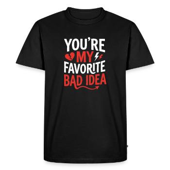 You're my favorite bad idea - Men's Premium Organic T-Shirt - black - Front - Nico (187cm)