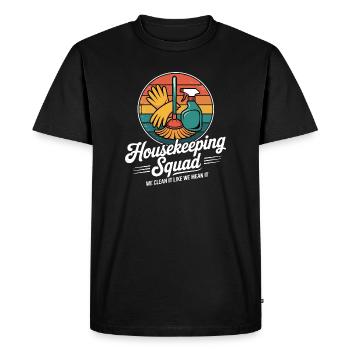 Conception de nettoyage amusante - T-shirt Premium bio Homme - noir - Devant - Nico (187cm)