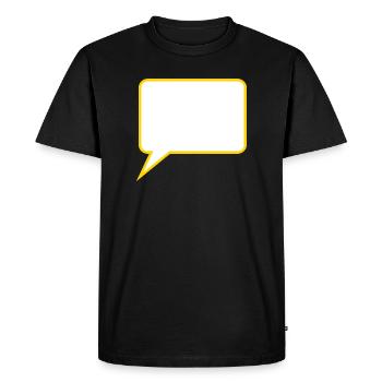 Personnalisez votre propre bande dessinée en bulles de dialogue - T-shirt Premium bio Homme - noir - Devant - Nico (187cm)