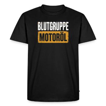Groupe sanguin : conception du tournevis à huile moteur - T-shirt Premium bio Homme - noir - Devant - Nico (187cm)