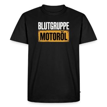 Groupe sanguin : conception du tournevis à huile moteur - T-shirt Premium bio Homme - noir - Devant - Nico (187cm)