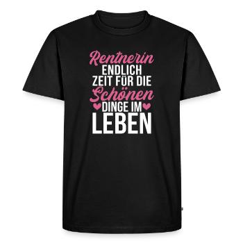 Retraité, enfin l’heure des belles choses - T-shirt Premium bio Homme - noir - Devant - Nico (187cm)