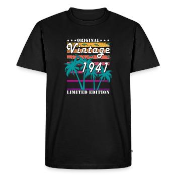 Né en 1941 - T-shirt Premium bio Homme - noir - Devant - Nico (187cm)