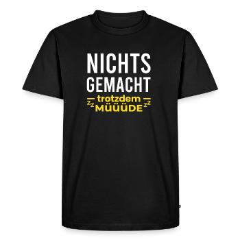 Rien de fait que de la fatigue - T-shirt Premium bio Homme - noir - Devant - Nico (187cm)