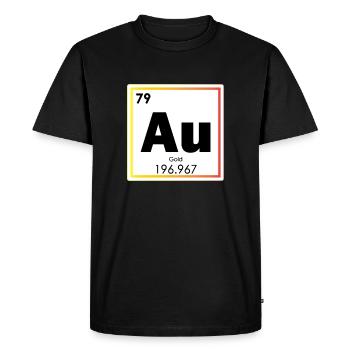 Tableau périodique de la chimie de l’or au - T-shirt Premium bio Homme - noir - Devant - Nico (187cm)