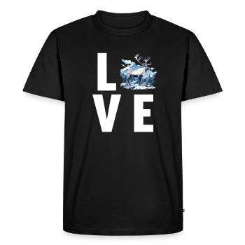 Renne Renne - T-shirt Premium bio Homme - noir - Devant - Nico (187cm)