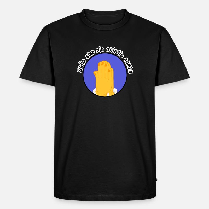 Gebetshände Kreis – Geistige Kraft - Männer Premium Bio T-Shirt - Schwarz