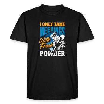 Télésiège de réunion de snowboard snowboard - T-shirt Premium bio Homme - noir - Devant - Nico (187cm)