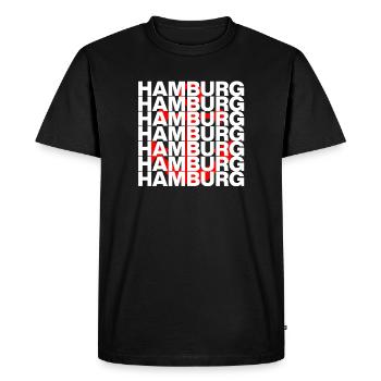 HAMBURG LIEBE HH HAFENPOWER ANKER NORDDEUTSCH - Men's Premium Organic T-Shirt - black - Front - Nico (187cm)