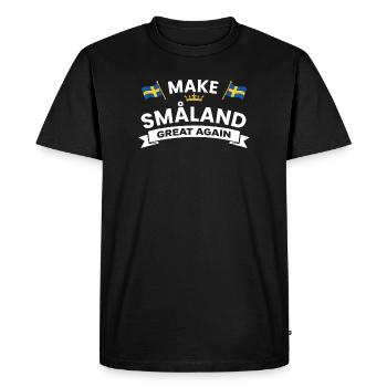 Couronne du Ruban du Drapeau du Småland - T-shirt Premium bio Homme - noir - Devant - Nico (187cm)