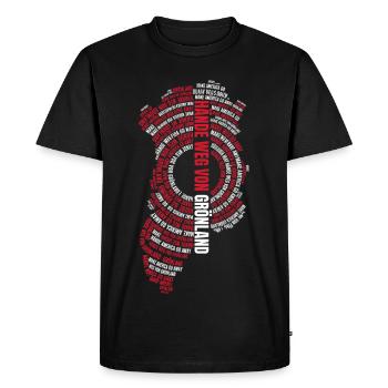 Déclaration « Pas les mains au Groenland » - T-shirt Premium bio Homme - noir - Devant - Nico (187cm)