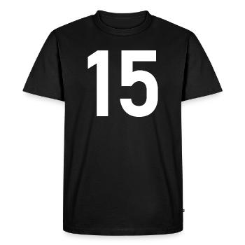 15. 15 YEARS. 15th ANNIVERSARY. 15 YEAR ANNIVERSARY. - Men's Premium Organic T-Shirt - black - Front - Nico (187cm)