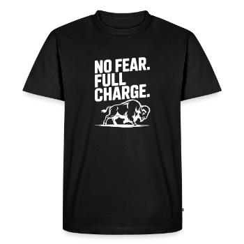 Aucune peur. Charge complète. - T-shirt Premium bio Homme - noir - Devant - Nico (187cm)