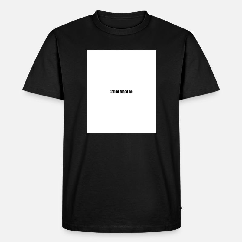 Kaffee Modus An - Männer Premium Bio T-Shirt - Schwarz