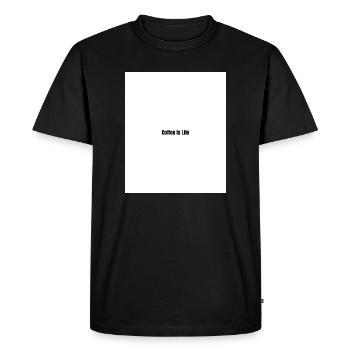 Coffee is life - Men's Premium Organic T-Shirt - black - Front - Nico (187cm)