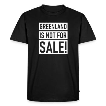 Greenland is not for Sale - Greenland - Denmark - Men's Premium Organic T-Shirt - black - Front - Nico (187cm)