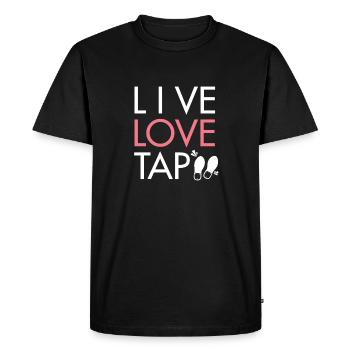 Live Love Tap Dance - Men's Premium Organic T-Shirt - black - Front - Nico (187cm)