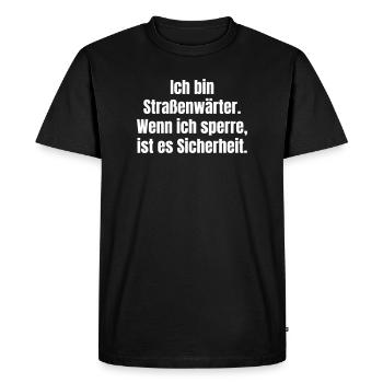 Travailleurs de la maintenance routière : la sécurité avant tout - T-shirt Premium bio Homme - noir - Devant - Nico (187cm)