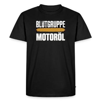 Groupe sanguin : conception du tournevis à huile moteur - T-shirt Premium bio Homme - noir - Devant - Nico (187cm)