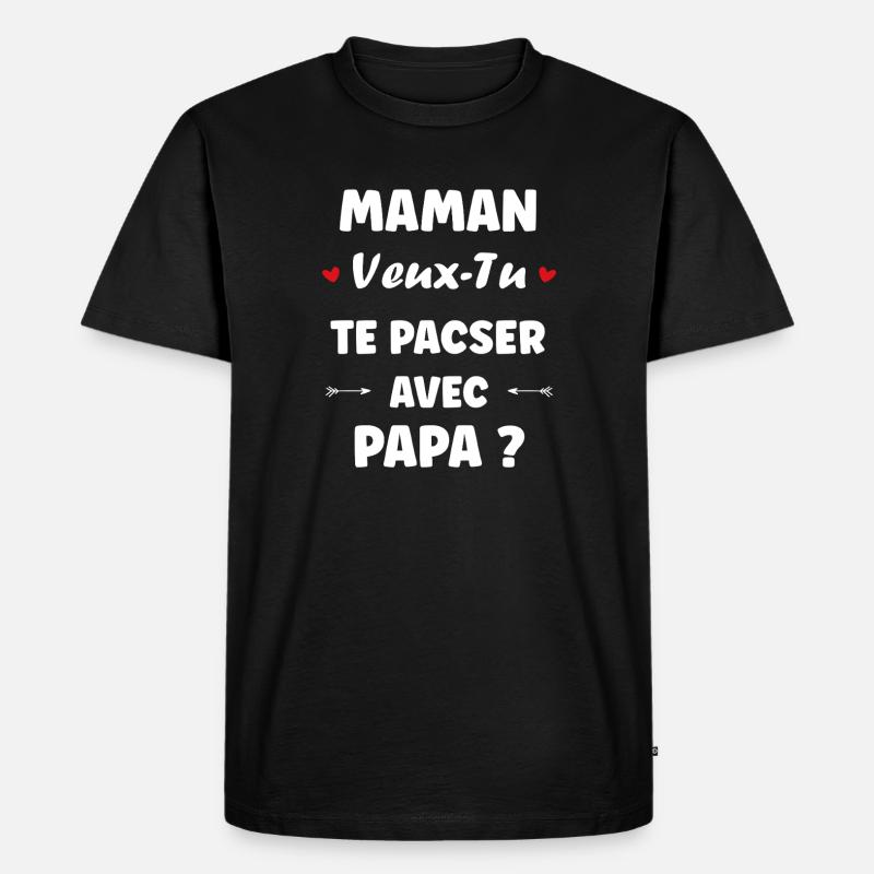 Mama PACT dich mit Papa - Männer Premium Bio T-Shirt - Schwarz