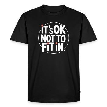 C’est normal de ne pas s’intégrer à la motivation de l’individualité - T-shirt Premium bio Homme - noir - Devant - Nico (187cm)