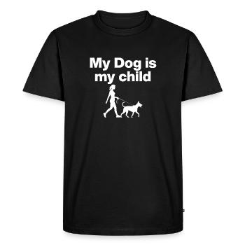 MY DOG IS MY CHILD! DOG LOVE DOG PARENTS WALK - Men's Premium Organic T-Shirt - black - Front - Nico (187cm)