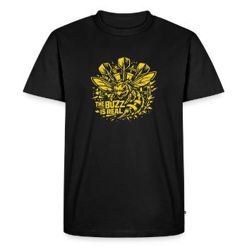 Ally Pally | The Buzz is Real - Darts Tournament - Men's Premium Organic T-Shirt - black - Front - Nico (187cm)