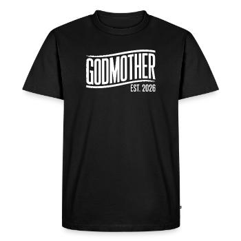 GODMOTHER EST 2026 Logo en gras - T-shirt Premium bio Homme - noir - Devant - Nico (187cm)