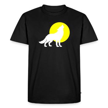 Wolf Silhouette - Men's Premium Organic T-Shirt - black - Front - Nico (187cm)