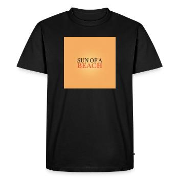 Sun of a Beach – Vintage Sunset Style - Men's Premium Organic T-Shirt - black - Front - Nico (187cm)