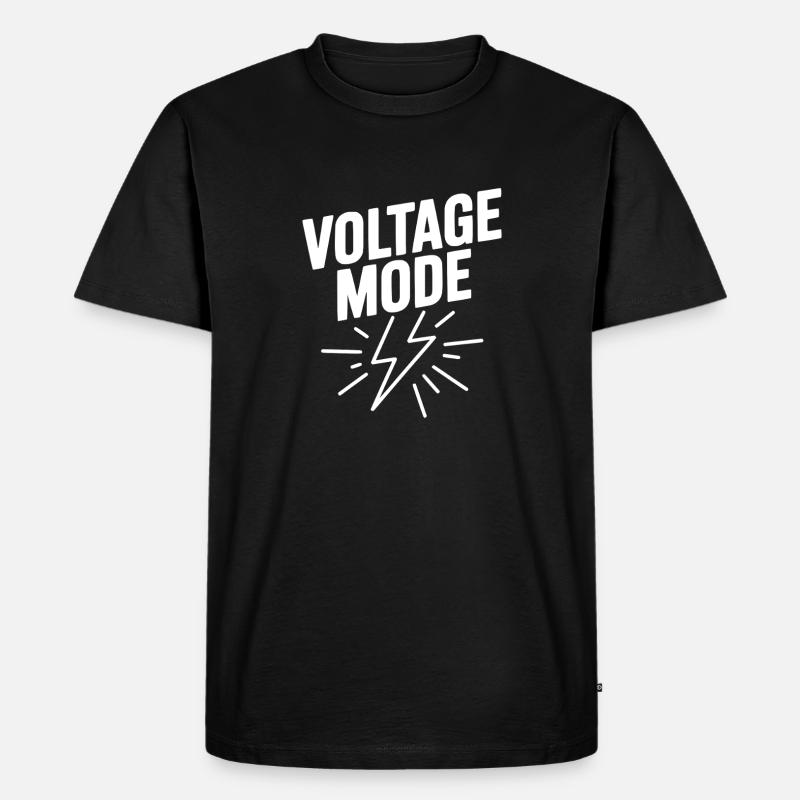 Spannungsmodus - Männer Premium Bio T-Shirt - Schwarz