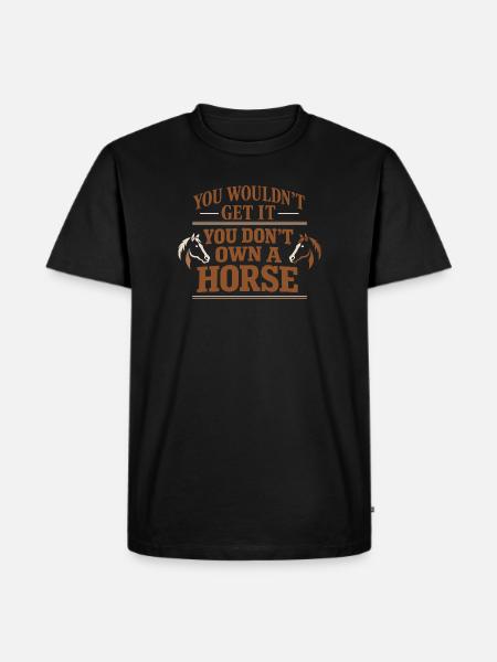 Horse People Equestrian Identity Barn - Men's Premium Organic T-Shirt - black