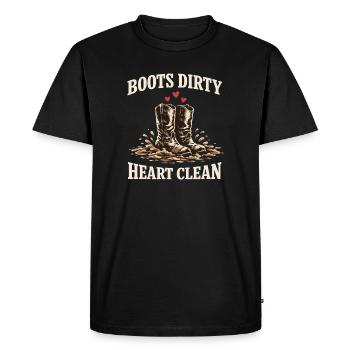 Horse People Equestrian Identity Barn - Men's Premium Organic T-Shirt - black - Front - Nico (187cm)