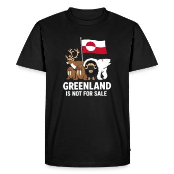 Greenland Not For Sale - Men's Premium Organic T-Shirt - black - Front - Nico (187cm)