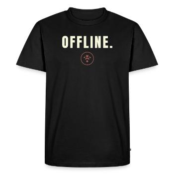 OFFLINE. Minimalist Digital Detox Success Design - Men's Premium Organic T-Shirt - black - Front - Nico (187cm)