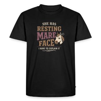 Humour d’humeur cheval Propriétaire expérimenté de chevaux - T-shirt Premium bio Homme - noir - Devant - Nico (187cm)