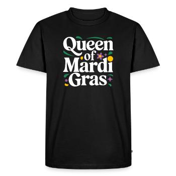 Queen Of Mardi Gras Nola Carnival Party - Men's Premium Organic T-Shirt - black - Front - Nico (187cm)