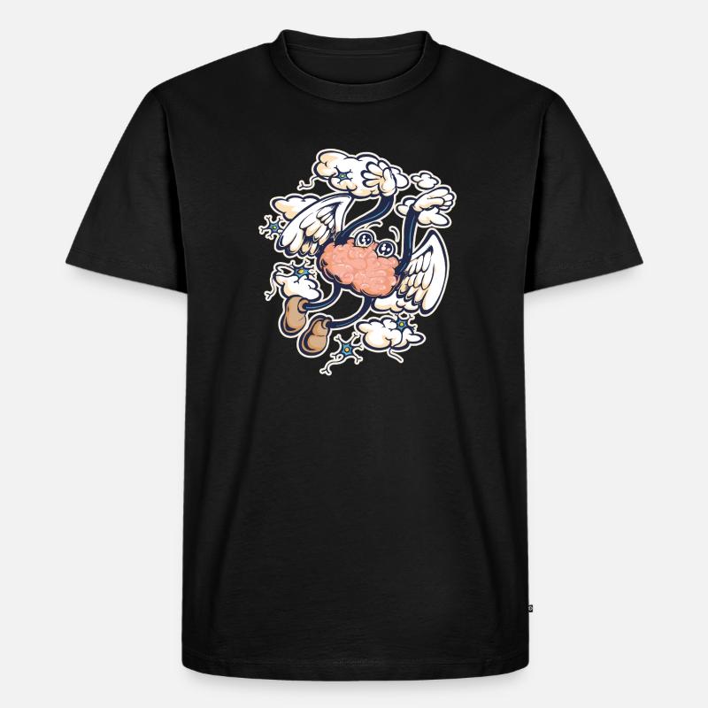 Ekstatisches Gehirn - Männer Premium Bio T-Shirt - Schwarz
