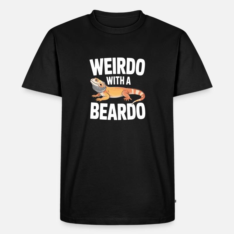 Beardo Weirdo Dragon Tee - Männer Premium Bio T-Shirt - Schwarz