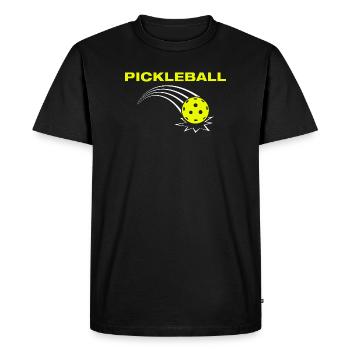 Joueur drôle de pickleball - T-shirt Premium bio Homme - noir - Devant - Nico (187cm)