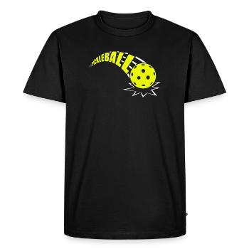 Joueur drôle de pickleball - T-shirt Premium bio Homme - noir - Devant - Nico (187cm)