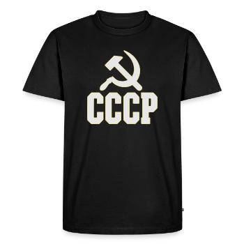 CCCP design in 80s style, retro bag - Men's Premium Organic T-Shirt - black - Front - Nico (187cm)