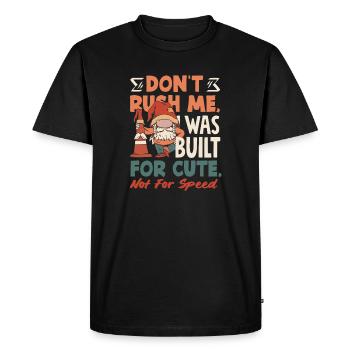 Attends-moi, j’ai de petites jambes - T-shirt Premium bio Homme - noir - Devant - Nico (187cm)