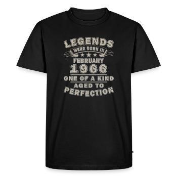 Légende vivante depuis février 1966 - T-shirt Premium bio Homme - noir - Devant - Nico (187cm)