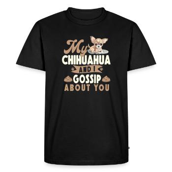 Chihuahua Chihuahueño Mon Chihuahua - T-shirt Premium bio Homme - noir - Devant - Nico (187cm)