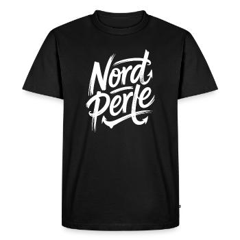 Nordperle Hamburg North Sea Baltic Sea North German Deern - Men's Premium Organic T-Shirt - black - Front - Nico (187cm)